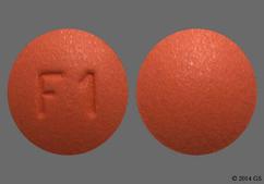 Red-Brown Round F1 - Finasteride 1mg Tablet
