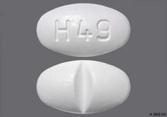 White Oval H 49 - Sulfamethoxazole / Trimethoprim 800mg-160mg Tablet