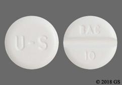 White Round U-S And Bac 10 - Baclofen 10mg Tablet