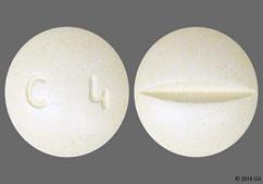 Yellow Round C 4 - Doxazosin Mesylate 4mg Tablet