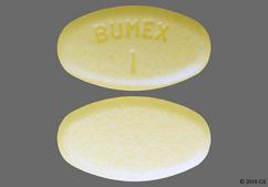 Yellow Oval Bumex 1 - Bumetanide 1mg Tablet
