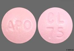 Pink Round Apo And Cl 75 - Clopidogrel 75mg Tablet