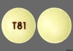 Yellow Round T81 - Adult Aspirin Low Dose 81mg Enteric Coated Tablet