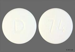 White Round D And 74 - Terbinafine Hydrochloride 250mg Tablet