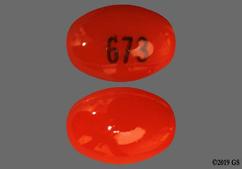 Orange Oval 673 - Calcitriol 0.25mcg Capsule