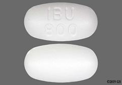 White Oblong Ibu 800 - Ibuprofen 800mg Tablet
