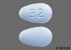 Blue Oval 32 - Tenofovir Disoproxil Fumarate 300mg Tablet