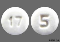 White Round 17 And 5 - Aripiprazole 5mg Tablet