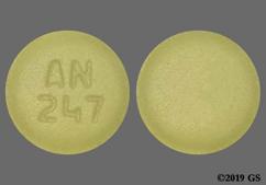 Yellow Round An 247 - Chlorthalidone 25mg Tablet