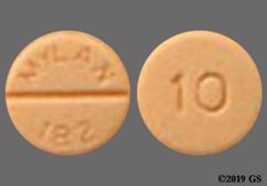 Orange Round Mylan 182 And 10 - Propranolol Hydrochloride 10mg Tablet