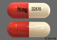 Orange And White 75 Mg Ig570 - Pregabalin 75mg Capsule
