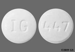 White Round 447 And Ig - Lisinopril / Hydrochlorothiazide 20mg-12.5mg Tablet