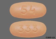 Orange Oval 333 And 54 - Bosentan 125mg Tablet