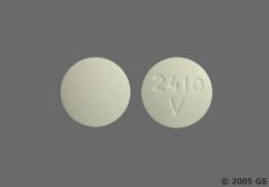 White Round 2410 V - Carisoprodol 350mg Tablet