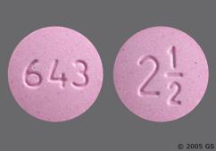 Pink Round 2 1 / 2 And 643 - Metolazone 2.5mg Tablet