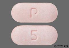 Pink Oblong P And 5 - Aripiprazole 5mg Tablet