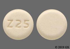 Yellow Round Z25 - Chlorthalidone 25mg Tablet