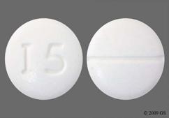White Round I 5 - Fosinopril Sodium / Hydrochlorothiazide 20mg-12.5mg Tablet