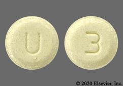 Yellow Round 3 And U - Chlorthalidone 25mg Tablet
