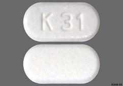 White Oblong K 31 - Ezetimibe 10mg Tablet