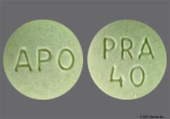 Green Round Apo And Pra 40 - Pravastatin Sodium 40mg Tablet