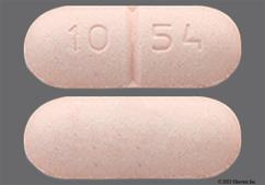 Pink Oblong 10 54 - Felbamate 600mg Tablet
