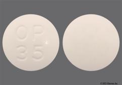 White Round Op 35 - Carisoprodol 350mg Tablet
