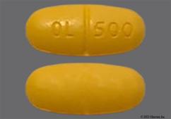 Yellow Oblong Ol 500 - Levetiracetam 500mg Tablet