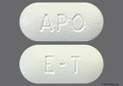 White Oblong E-T And Apo - Emtricitabine / Tenofovir Disoproxil Fumarate 200mg-300mg Tablet
