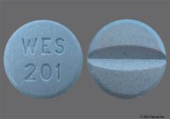 Blue Round Wes 201 - Oxycodone Hydrochloride / Acetaminophen 5mg-325mg Tablet