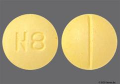 Yellow Round N8 - Folic Acid 1mg Tablet