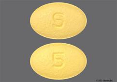 Yellow Oval 5 And S - Tadalafil 5mg Tablet