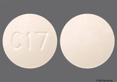 White Round C17 - Butalbital / Acetaminophen / Caffeine 50mg-325mg-40mg Tablet