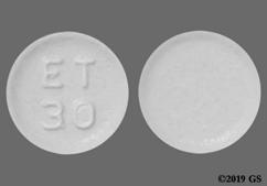 White Round Et30 - Chlorthalidone 25mg Tablet