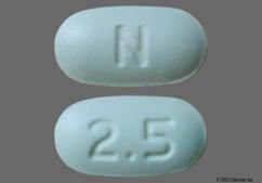 Green Oblong 2.5 And N - Naratriptan Hydrochloride 2.5mg Tablet