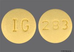 Yellow Round Ig And 283 - Cyclobenzaprine Hydrochloride 10mg Tablet