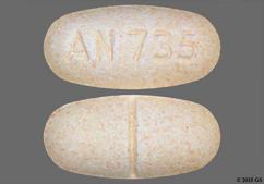 Peach Oval An 735 - Felbamate 600mg Tablet