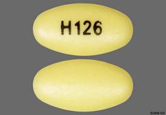 Yellow Oval H126 - Pantoprazole Sodium 40mg Delayed-Release Tablet