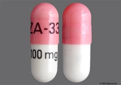 White And Pink Za-33 100 Mg - Zonisamide 100mg Capsule