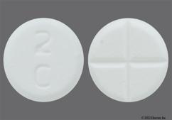 White Round 2 C - Captopril 25mg Tablet
