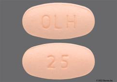 Pink Oval Olh And 25 - Olmesartan Medoxomil / Hydrochlorothiazide 40mg-25mg Tablet