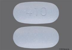 Blue Oval 410 - Sumatriptan and Naproxen Sodium 85mg-500mg Tablet