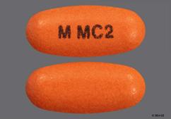 Red-Orange Oblong M Mc2 - Mycophenolic Acid 360mg Delayed-Release Tablet