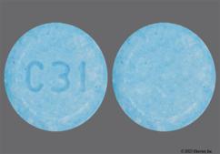Blue Round C31 - Dicyclomine Hydrochloride 20mg Tablet