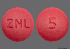 Pink Round Znl And 5 - Fluphenazine Hydrochloride 5mg Tablet