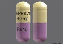 Purple And Yellow Omeprazole 40 Mg R645 - Omeprazole 40mg Delayed-Release Capsule