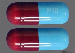 Blue And Maroon P10 - Piroxicam 10mg Capsule