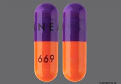Orange And Purple Amneal 669 - Acebutolol Hydrochloride 200mg Capsule
