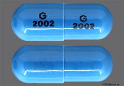 Blue G 2002 G 2002 - Ziprasidone Hydrochloride 40mg Capsule