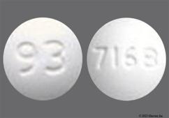 White Round 7168 And 93 - Amlodipine Besylate 10mg Tablet